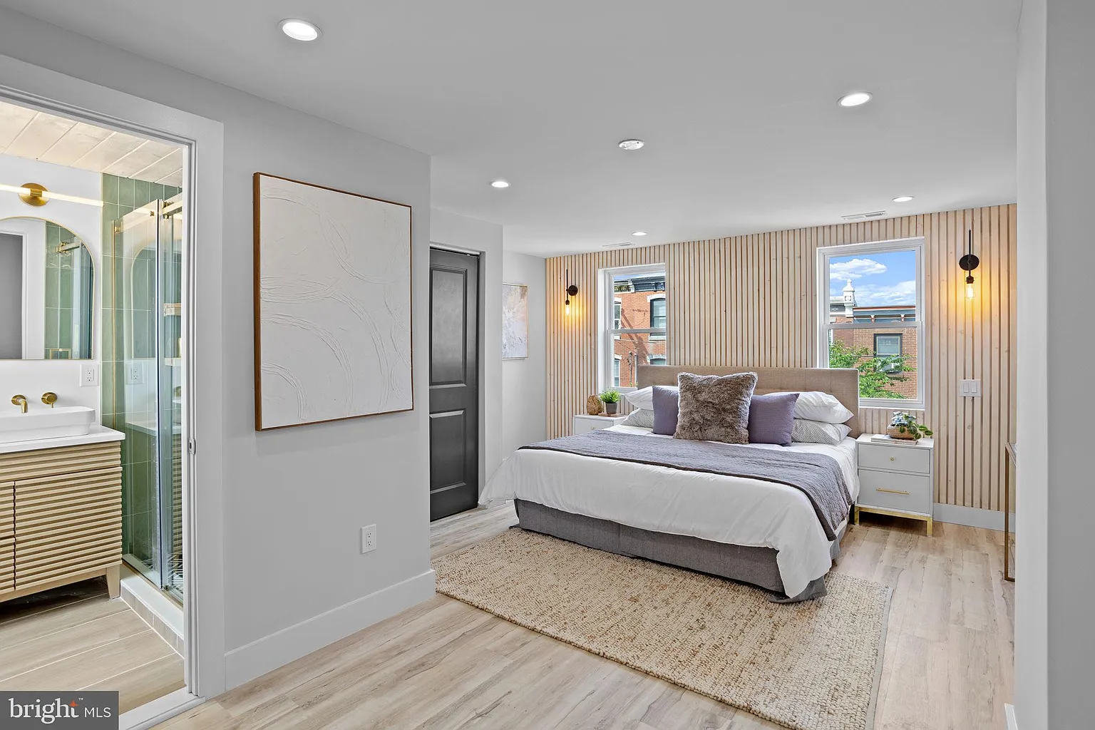 picture of a master bedroom we renovated from a house we bought cash to help a seller